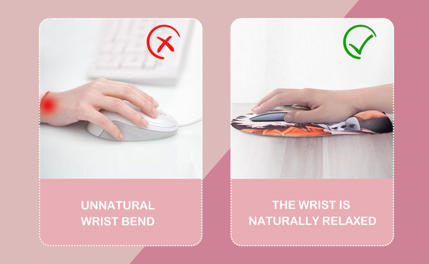 3D Mousepad Oppai Mouse pad with Wrist Rest Pain Relief Anime Manga pad Rogue