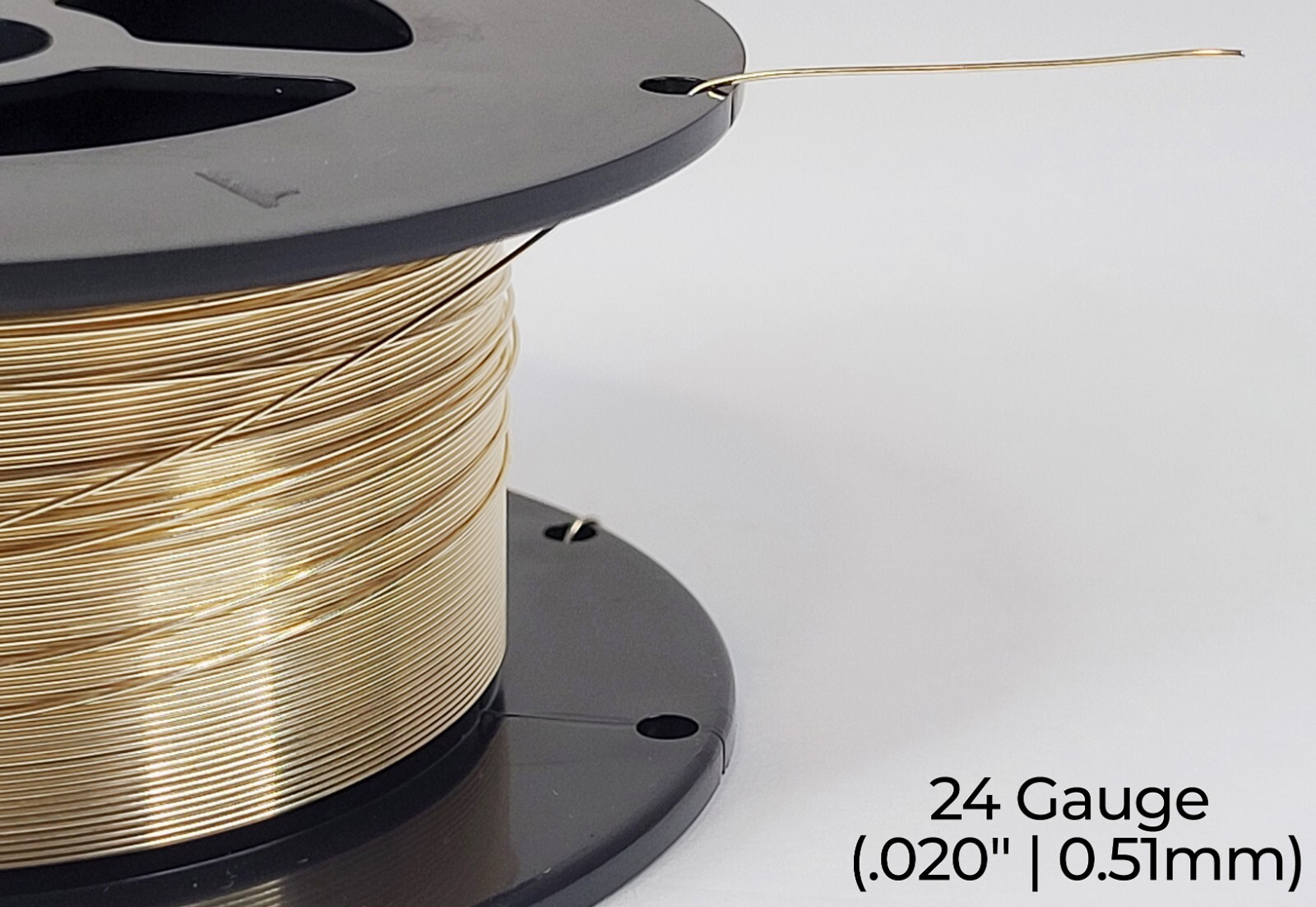 14/20 Yellow Gold-Filled Wire | Round | Half Hard | 10-30 Gauge | 1-10 ft | USA