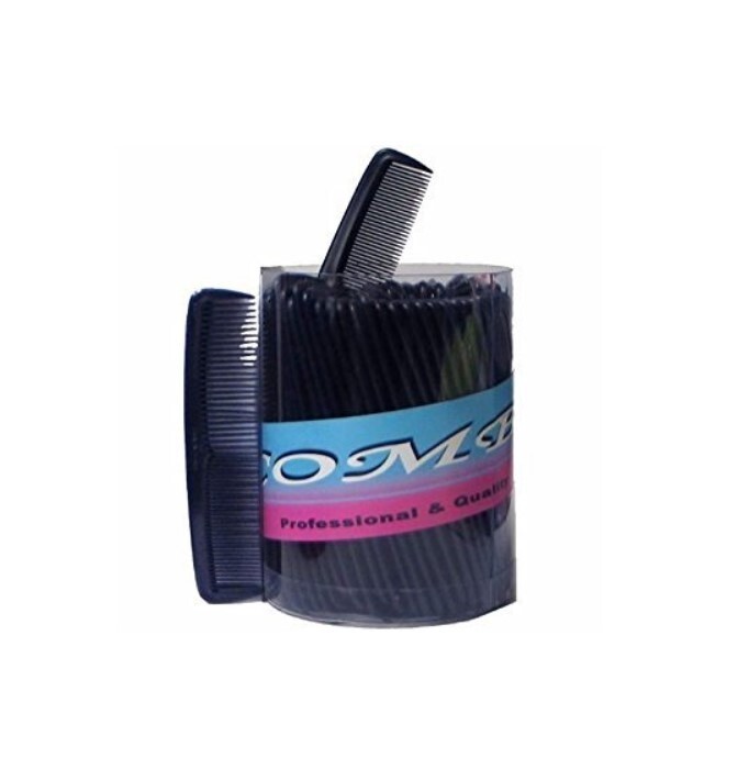 144 Pocket Size 5" Hair Combs Flexible Plastic Black Combs