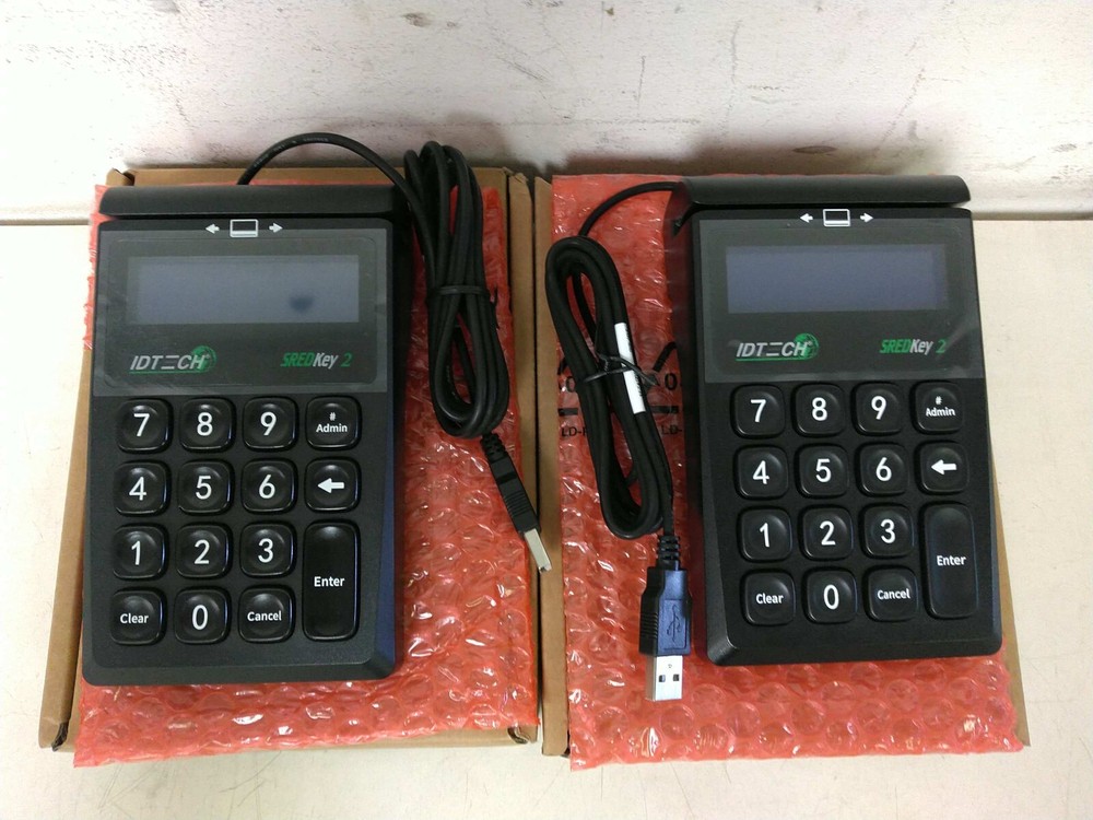 Lot 2-IDTech SREDKey 2 KeyPad MSR USB KB Enhanced Format IDSK2-534E New open box