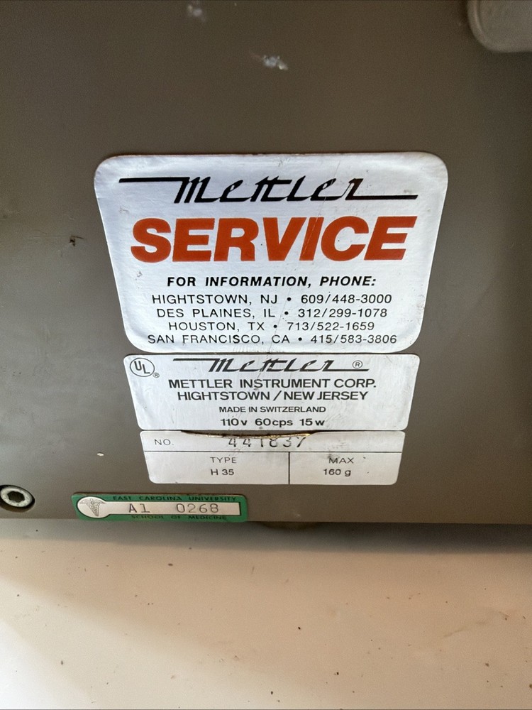 Mettler H35 Laboratory Analytical Scale