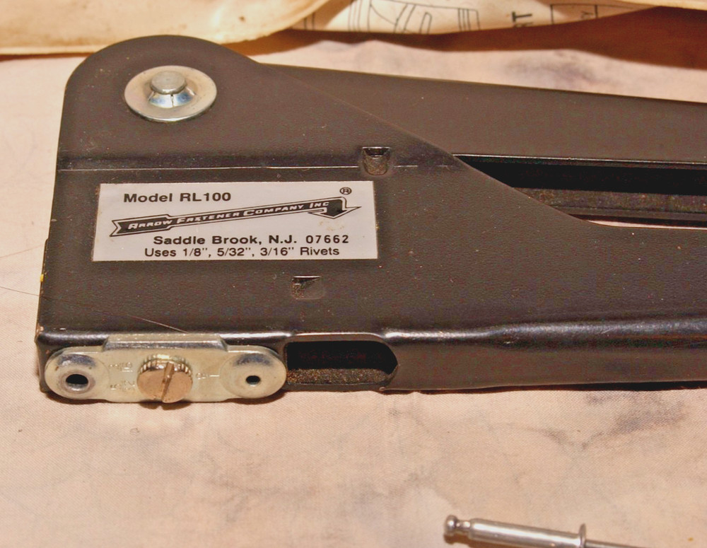USED Arrow Rivet Tool E-Z Pull Model RL100 for 1/8" 5/32" 3/16" Pop Rivets