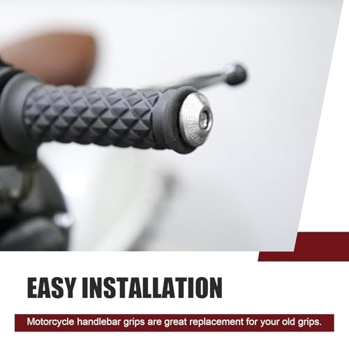 2 PCS 7/8" Motorcycle Handlebar End Caps, Universal Handle Bar End Silver
