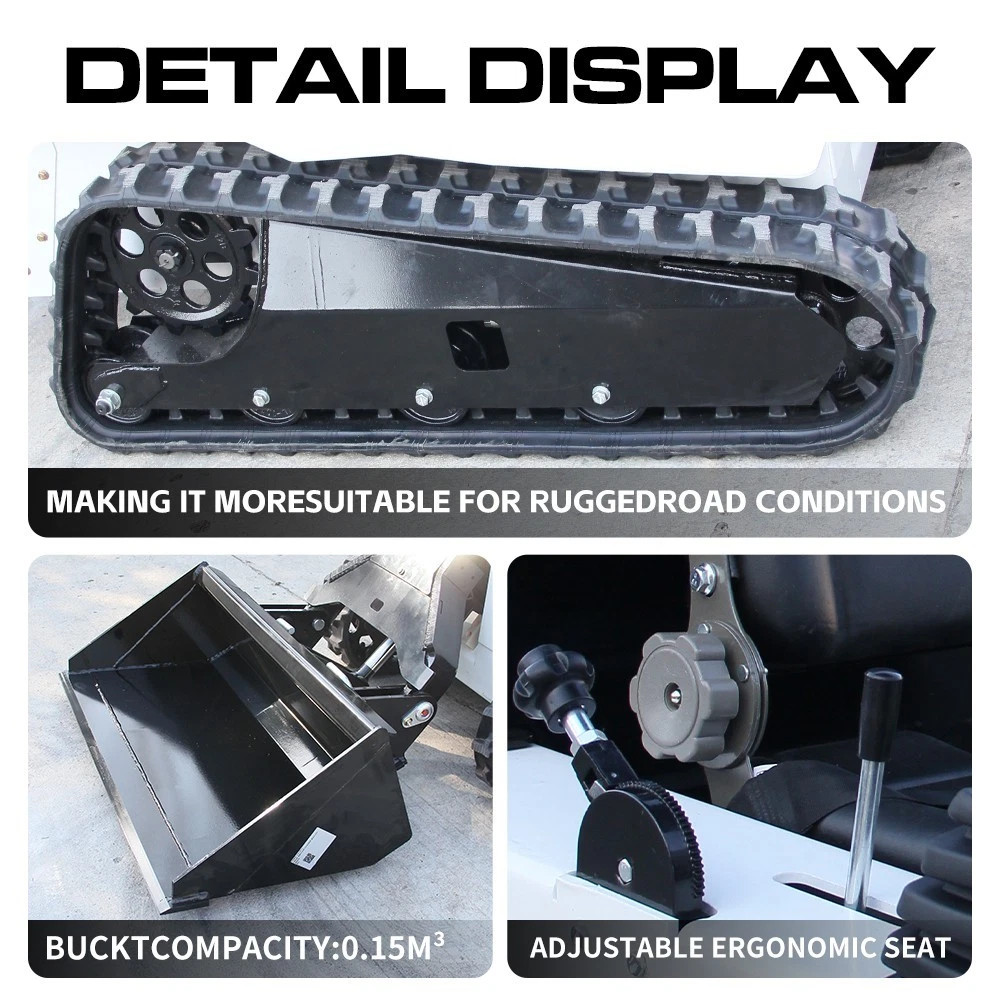 Mini Skid Steer Loader Riding Tracked Loader for Landscaping