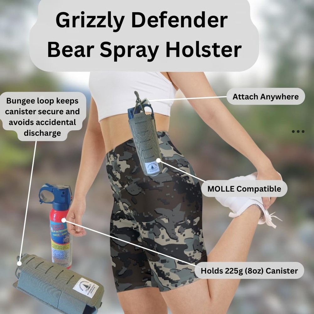 Tactical Bear Spray Sheath with Pouch, Green
