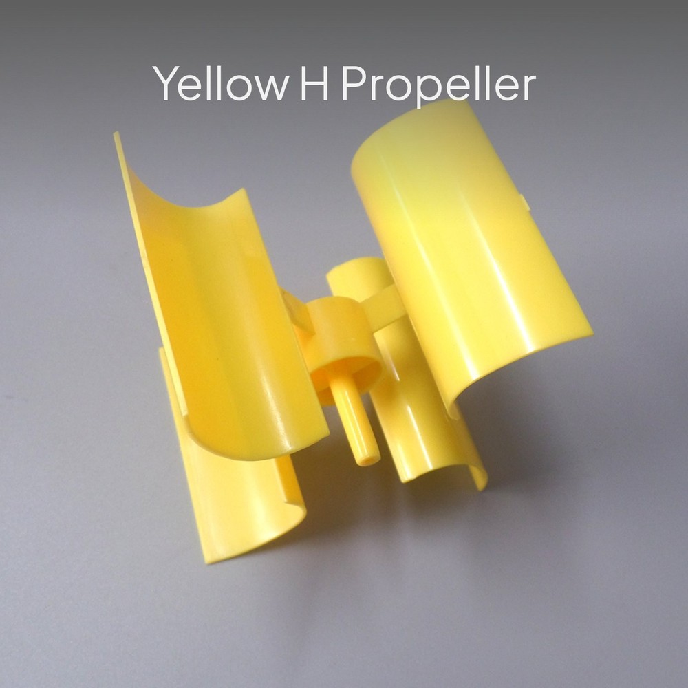 H-Type 4-Blade Vertical Wind Generator DIY Kit, Yellow Model