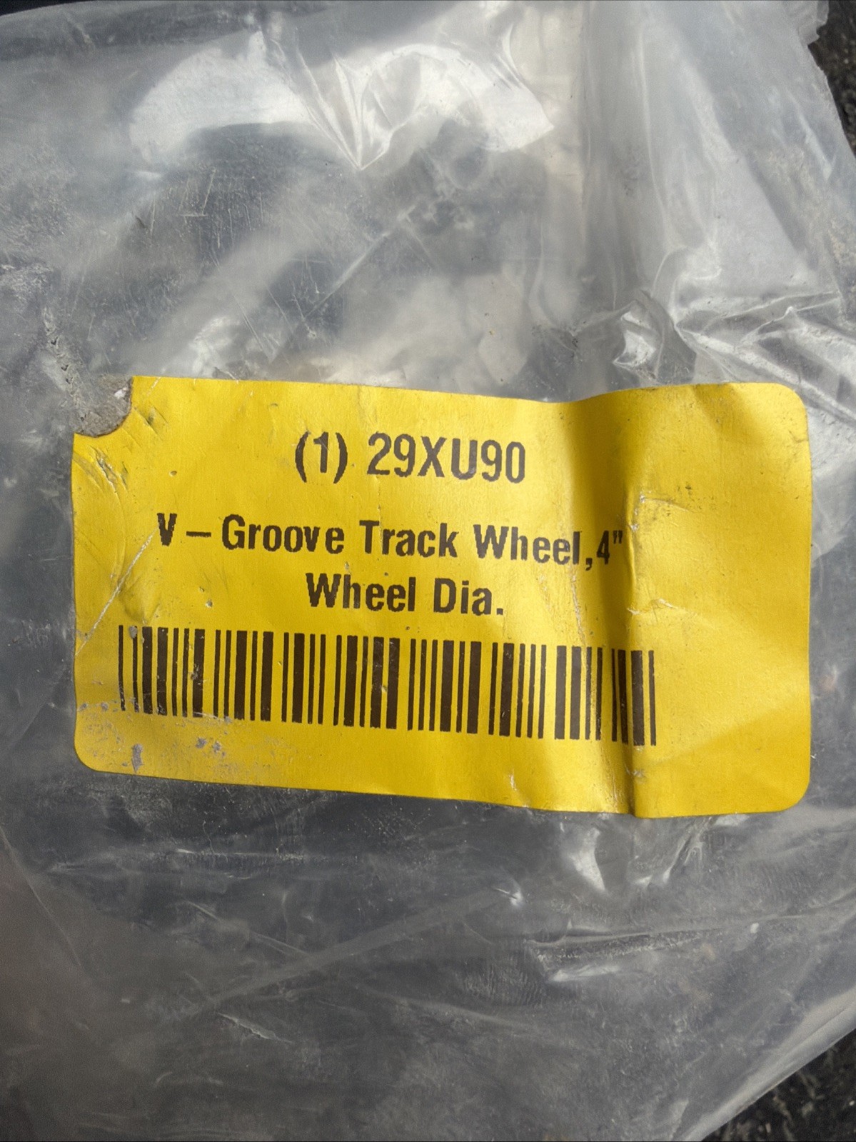 Grainger Iron V-Groove Track Industrial Cart Wheel 4" 29XU90 800lb Cap 0420-08