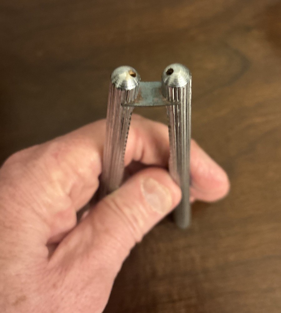 Unique Vintage Silver Tone Metal Nut Cracker