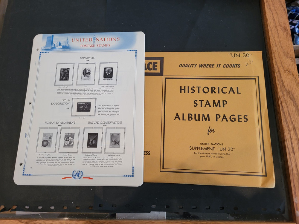 1982 WHITE ACE United Nations Supplement for Singles - UN-30 - Unused