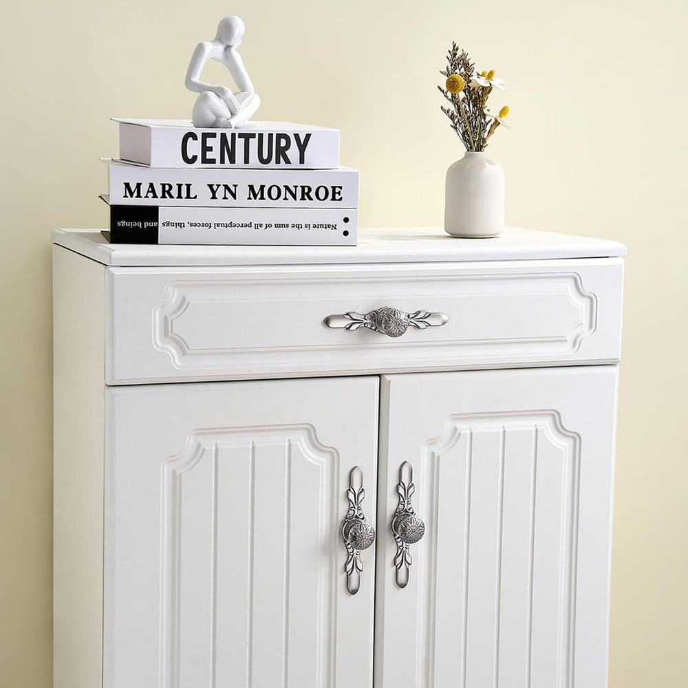 Round Cabinet Pulls- 20 Pack / 1.25 Inch32mm Brushed Nickel Drawer Knobs Mode...