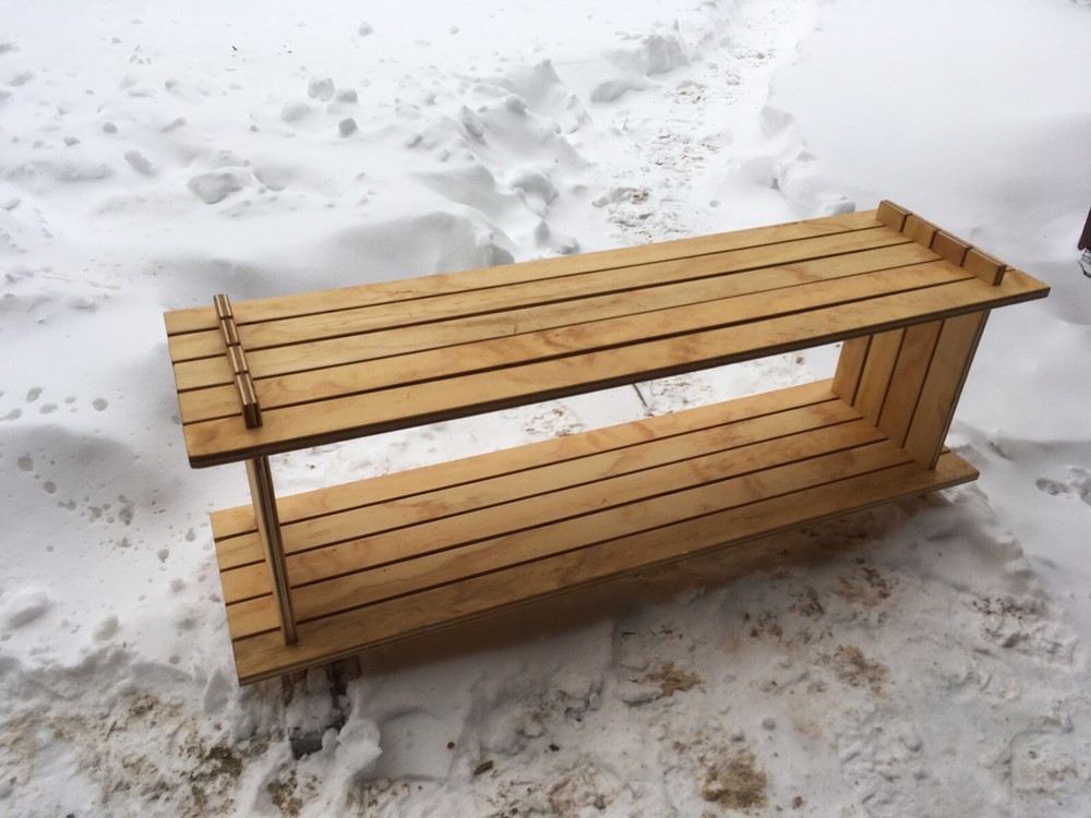bench / Coffee Table With The Shelve