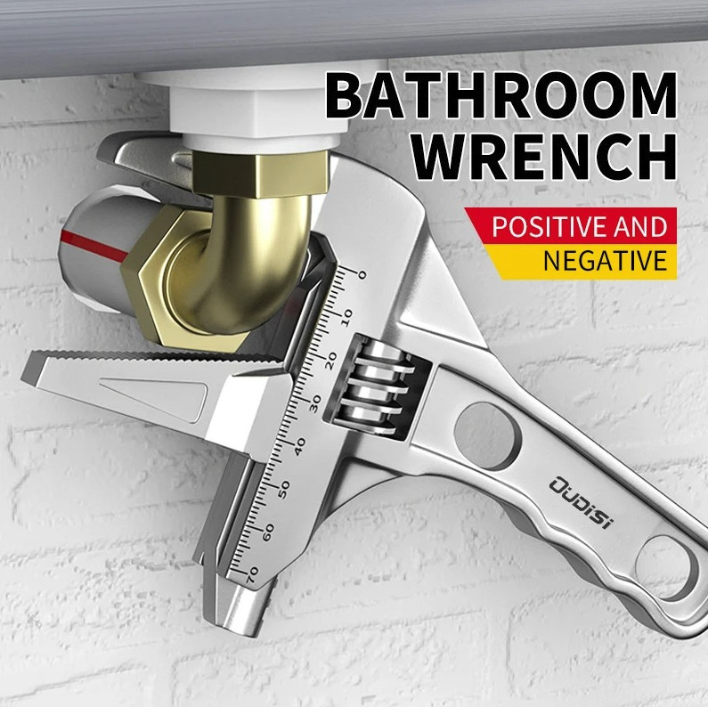1pc Multifunction Adjustable Wrench Large Opening Bathroom Tool - NEW