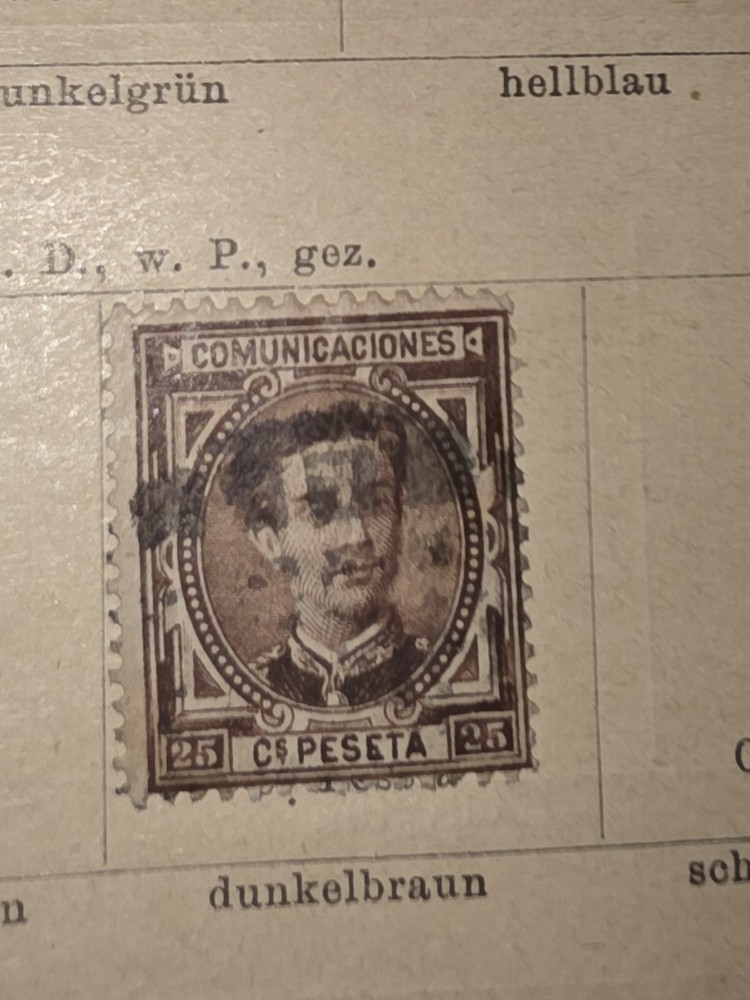 Foreign Spanien 25c Stamp Used - #I212
