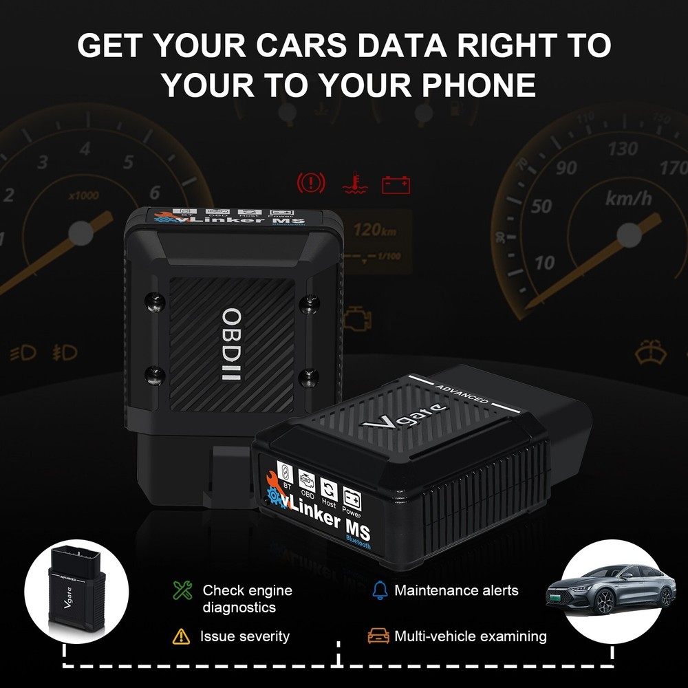 Vgate vLinker MS BT3.0 OBD2 Car Diagnostic Scanner Code Reader IOS/Android/PC