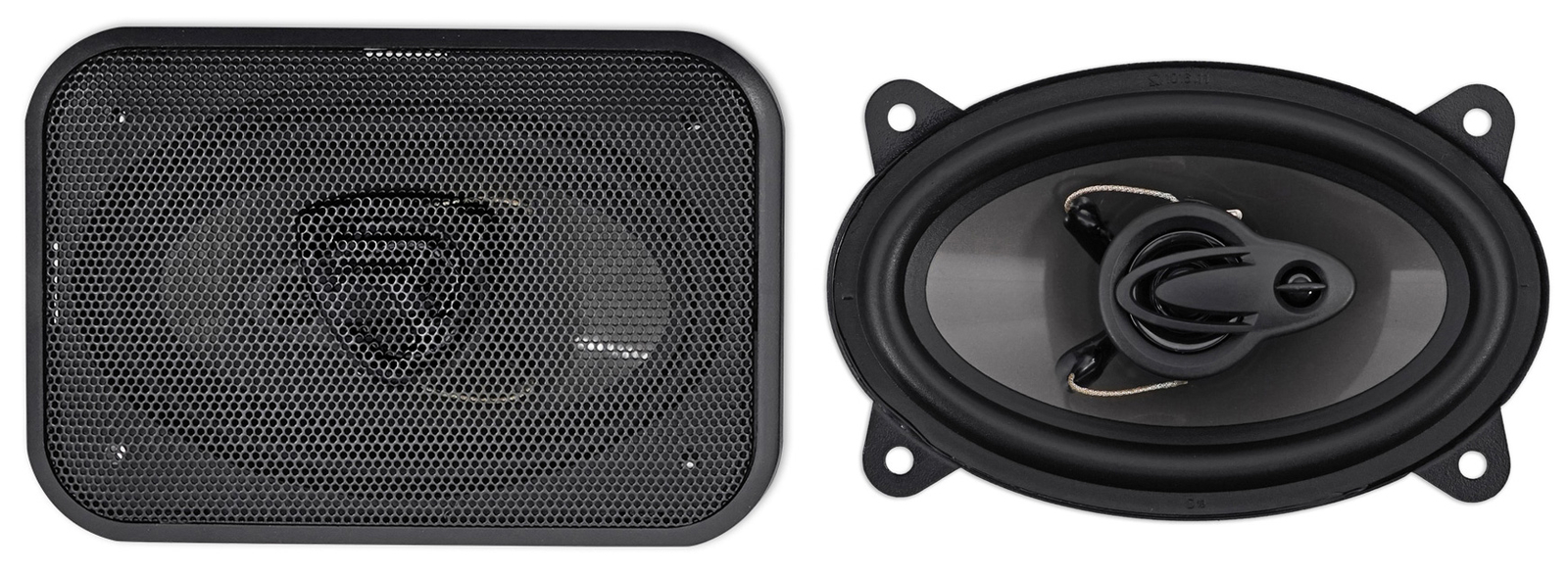 Pair Rockville RV46.3A 4x6" 3-Way Car Speakers 500 Watts/70 Watts RMS CEA Rated