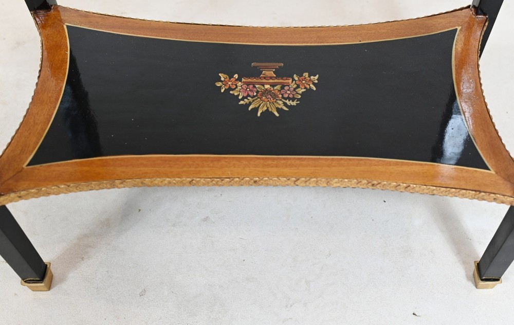 Pair French Side Tables Painted Lacquer Occasional