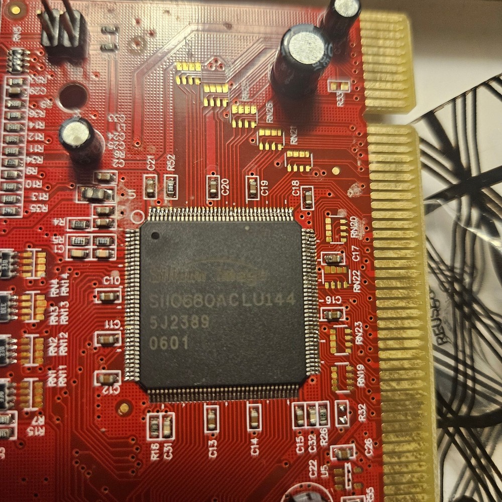 Silicon Image SiI680ATA ATA (SATA) Controller Card PCI Interface Board