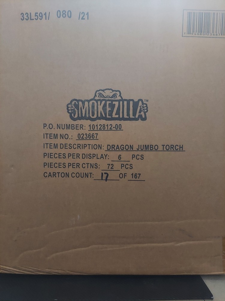 Smokezilla Dragon Jumbo Torch X72