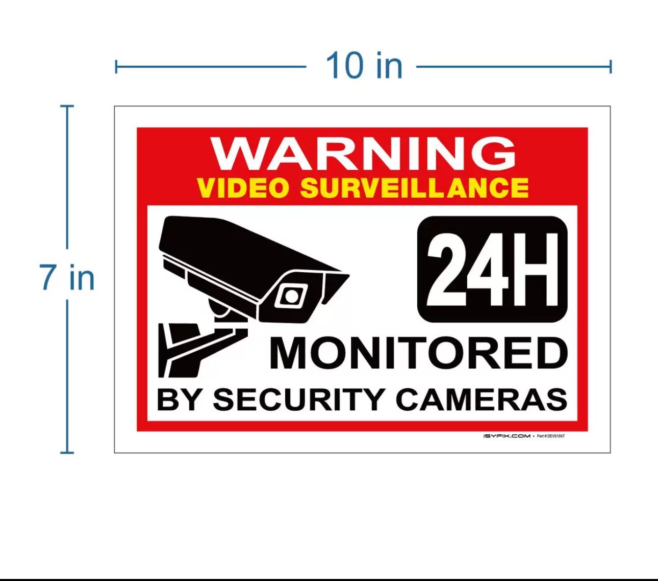 Smile You're on Camera Sign Video Surveillance Signs 10"x 7" UV Protected cctv