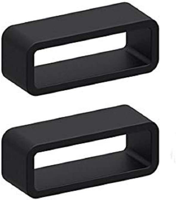 2-Pack Silicone Watch Strap Band Hoop Loop Retainer Buckle Holder Ring Keeper
