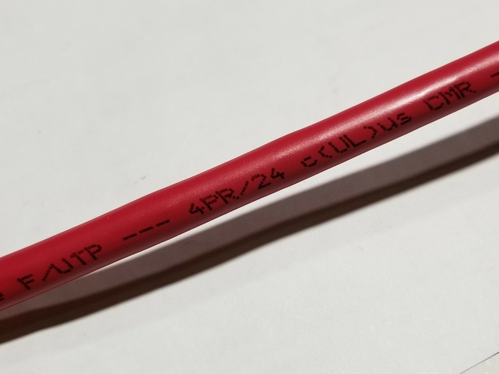 Hitachi America 39092 Cat5E F/UTP Shielded Network Cable Riser Red /100ft