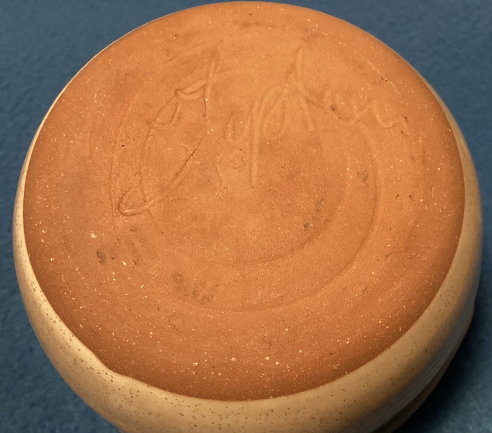 Pottery Fish Bowl Signed