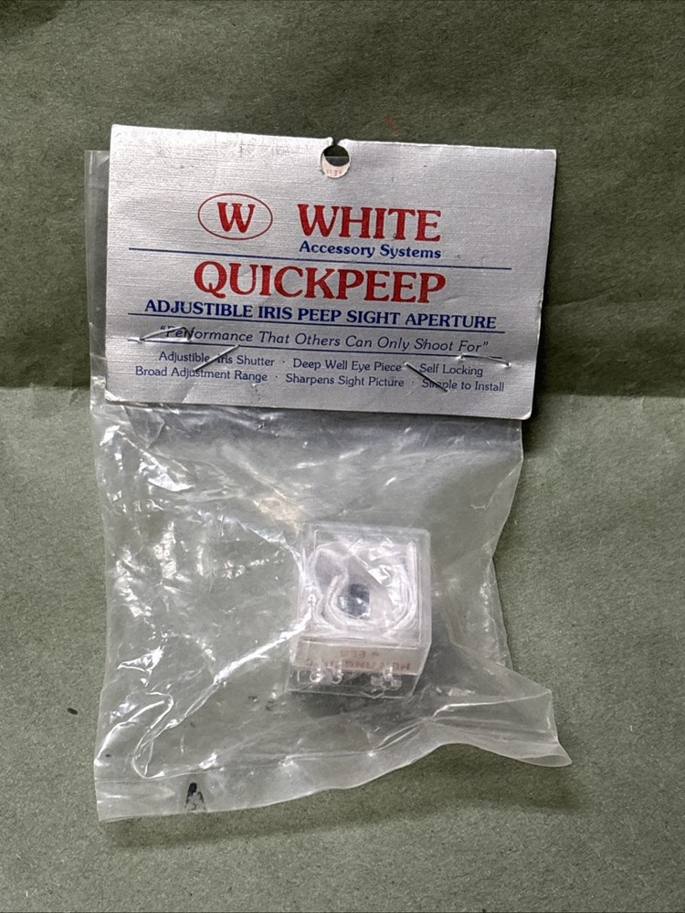 NEW Rare White Quick Peep Sight WHITE MUZZLELOADER Hard to find