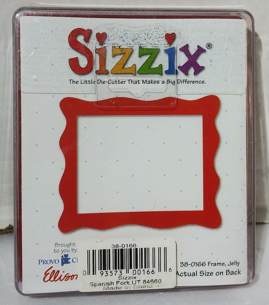Sizzix 38-0166 Jelly Frame Rectangle Big Red Die EUC