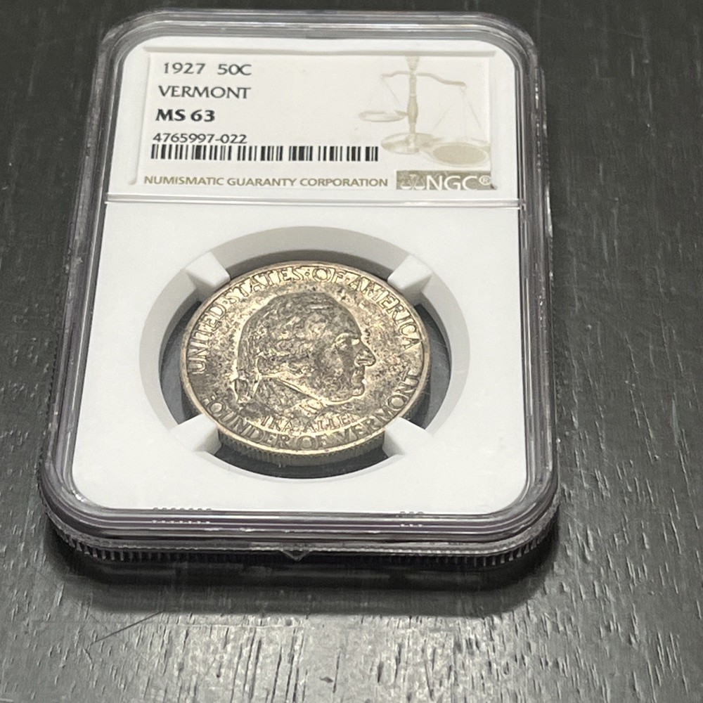 1927 Vermont Half 50c MS63 NGC