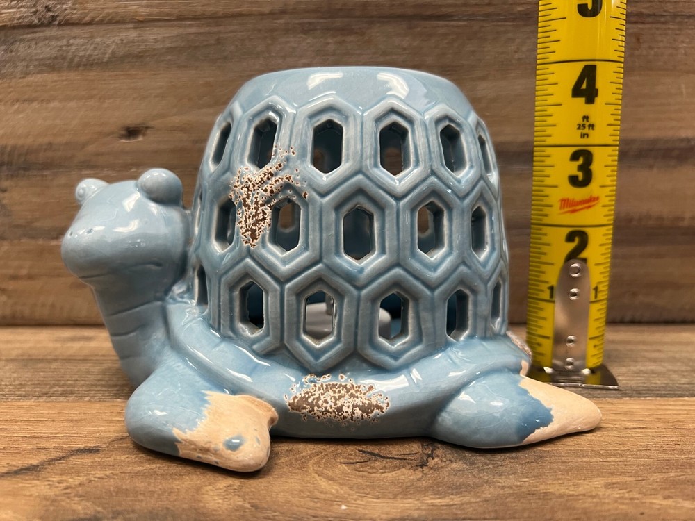 Turtle LED Ceramic Figurine 6.5" x 4"