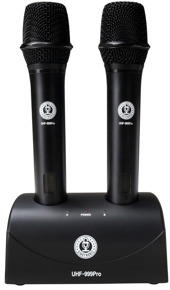 Pro Dual UHF Rechargeable Wireless Microphones Karaoke System