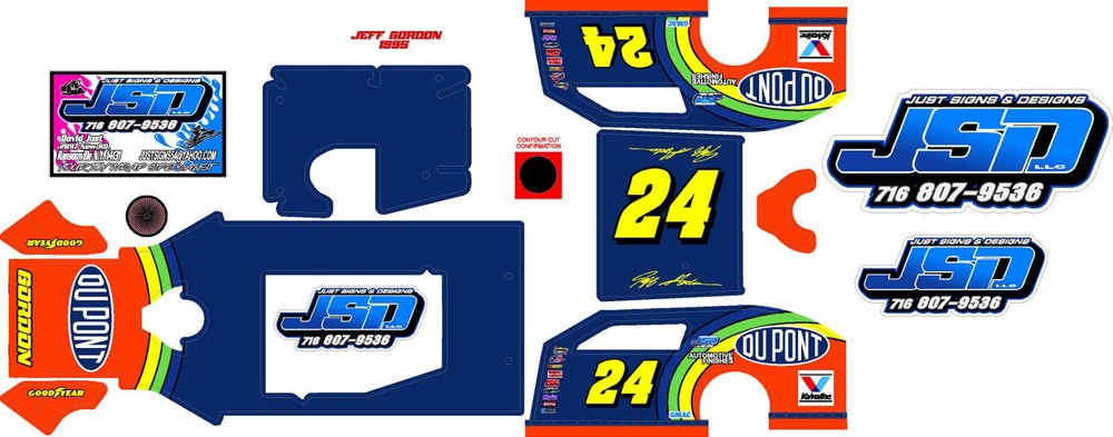 1RC MODIFIED 1RC605  WRAP THEME JEFF GORDON 1995 RAINBOW WARRIOR