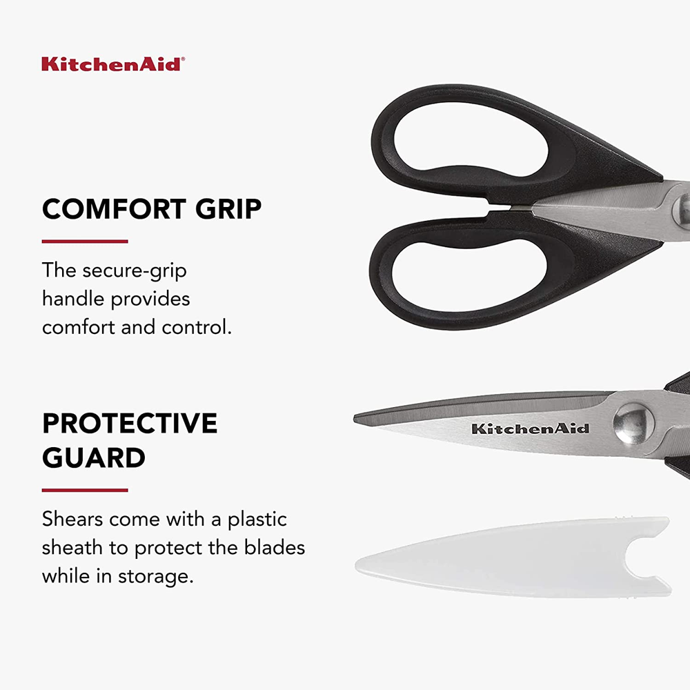 All Purpose Kitchen Shears with Protective Sheath for Everyday Use, Dishwasher S