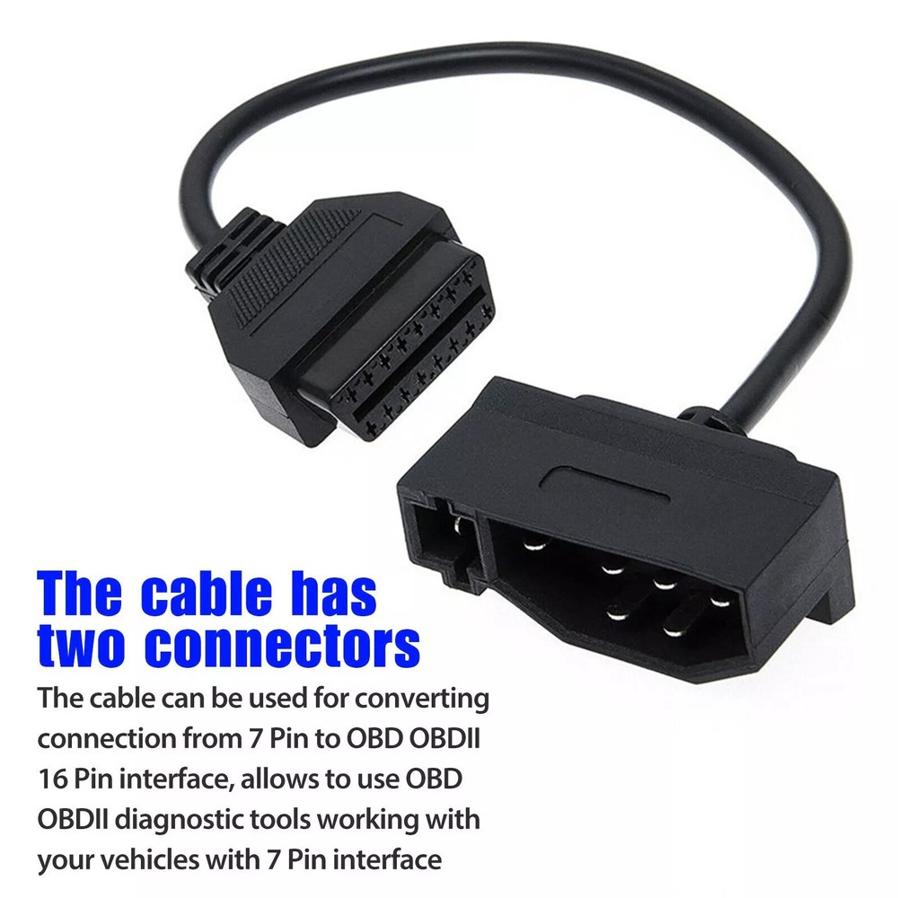 For Ford Engine Repair Tool 7 Pin OBD1 to OBD2 Cable Adapter Code Reader Scanner