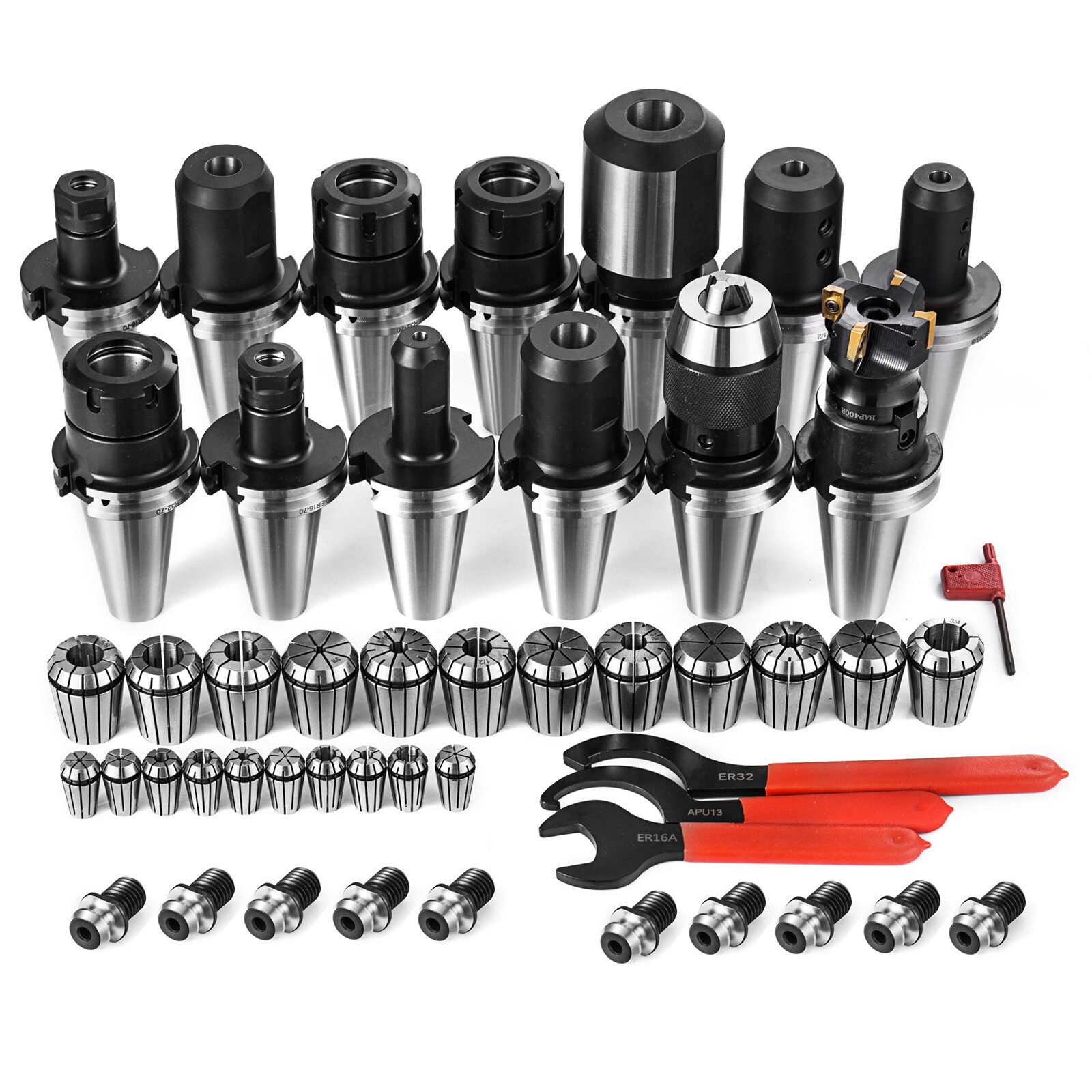 CAT 40 Tool Holder Kit for Haas Fadal CNC Mill ER32/16 Chuck Collet Set