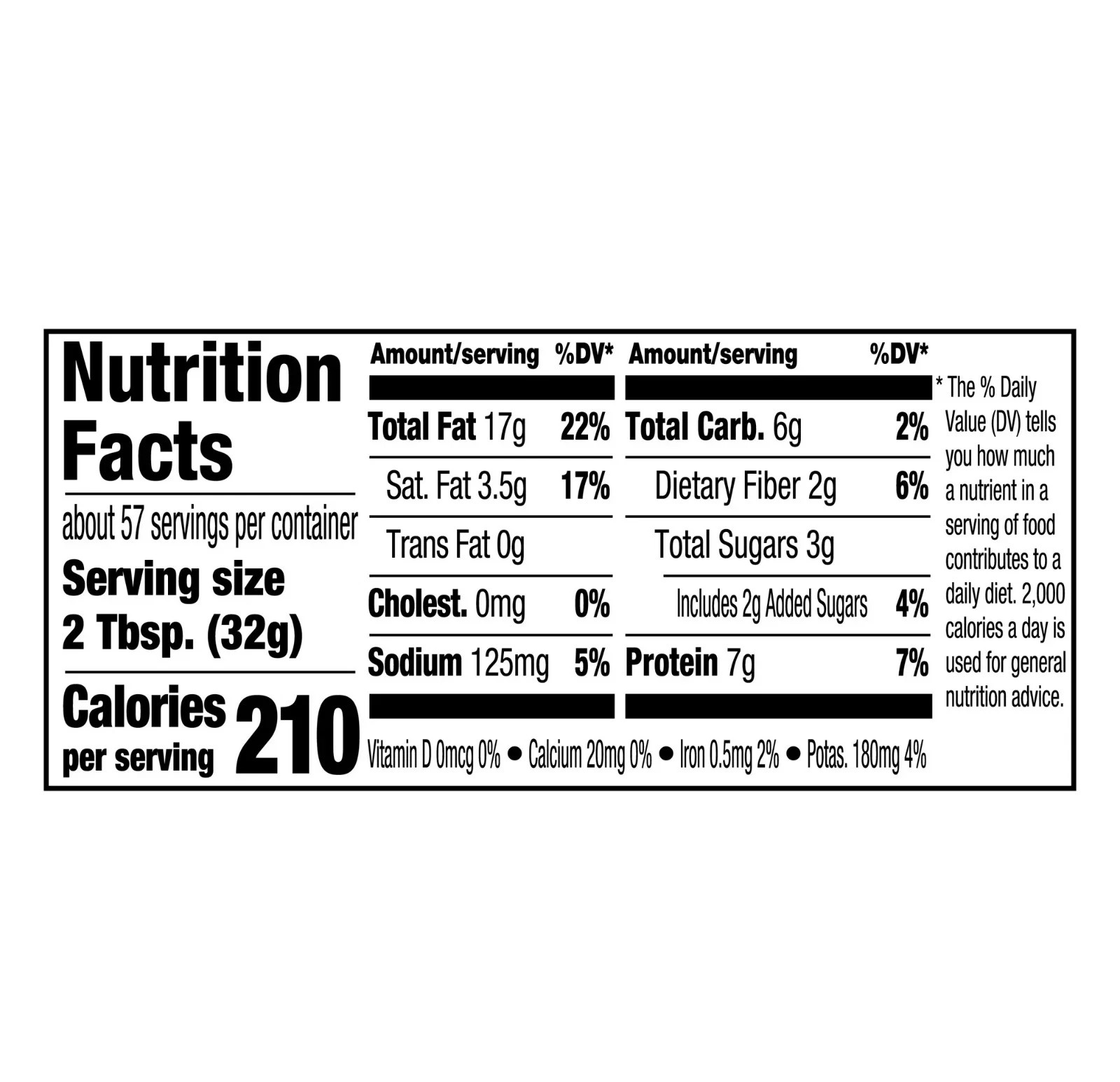 Great Value Creamy Peanut Butter, Spread, 64 oz