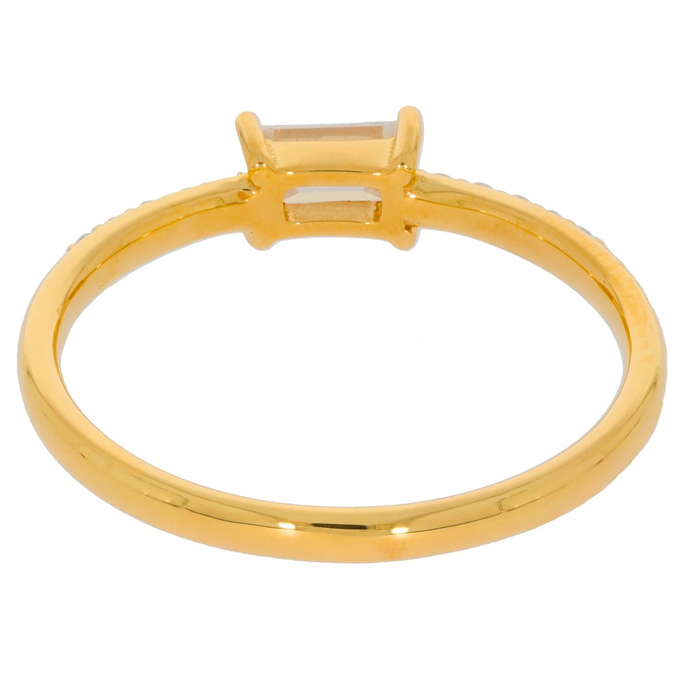 Sterling Silver Semi Mount Ring Setting Emerald OCT 5X3mm Minimal