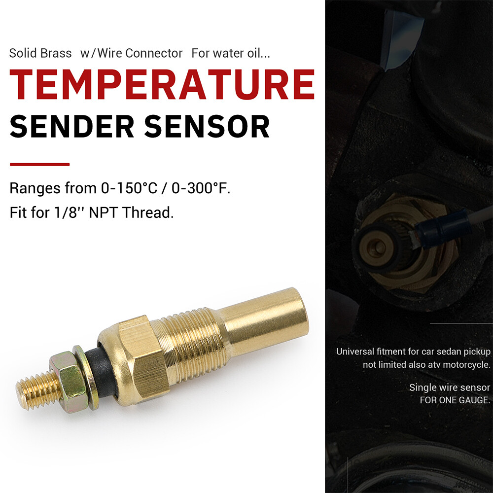 1/8 NPT Temperature Sensor Water Coolant Oil Temp Sensor Sending Sender Unit