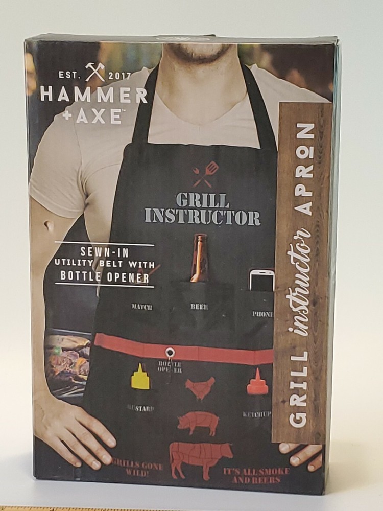 HAMMER + AXE 2018 NIB Grill Instructor Apron Utility Belt with Bottle Opener