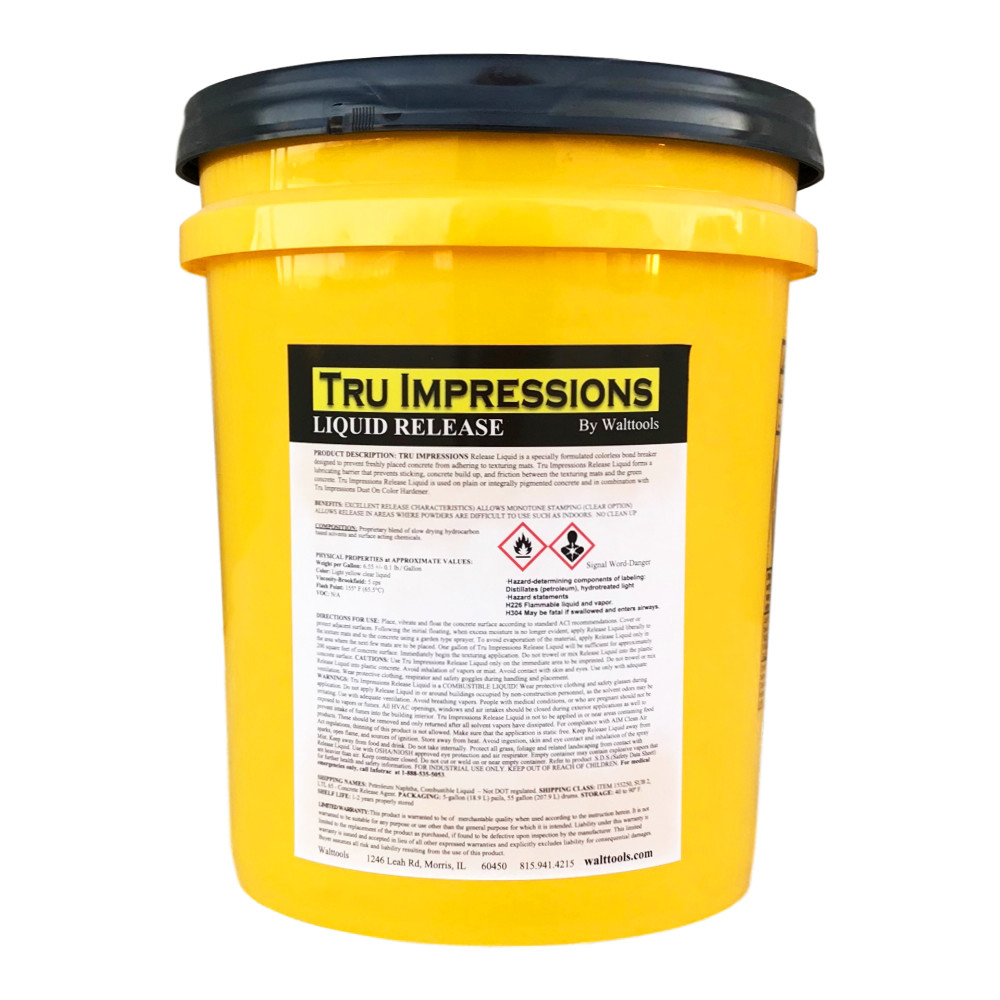 Walttools Liquid Release for Concrete Stamps, Countertop Forms, & Tools (5 gal)