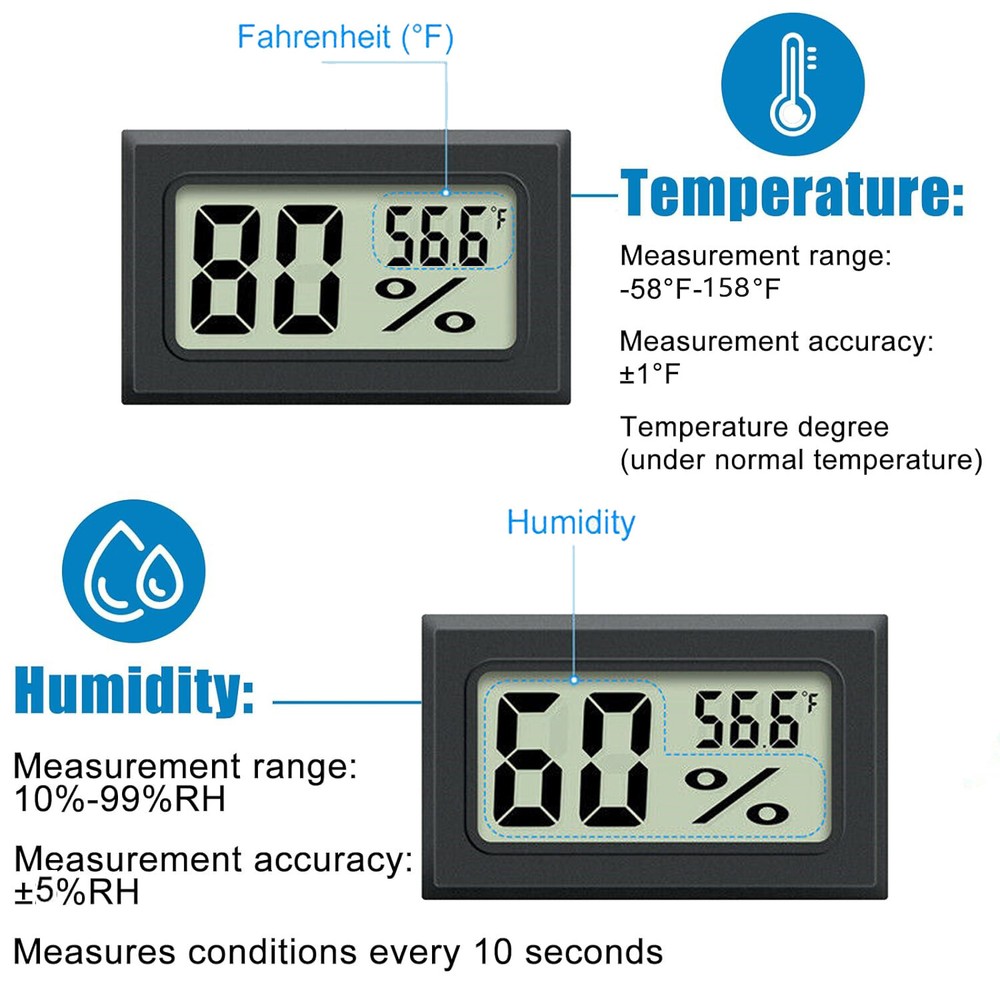 Mini Thermometer Hygrometer LCD Indoor Digital Temperature Humidity Meter Tester