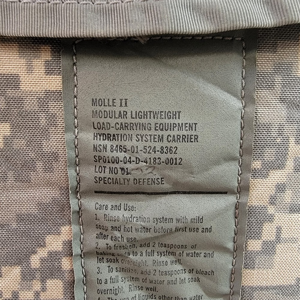 ACU / UCP Camelback Hydration Carrier USGI 100 OZ 3L System US Army No Bladder