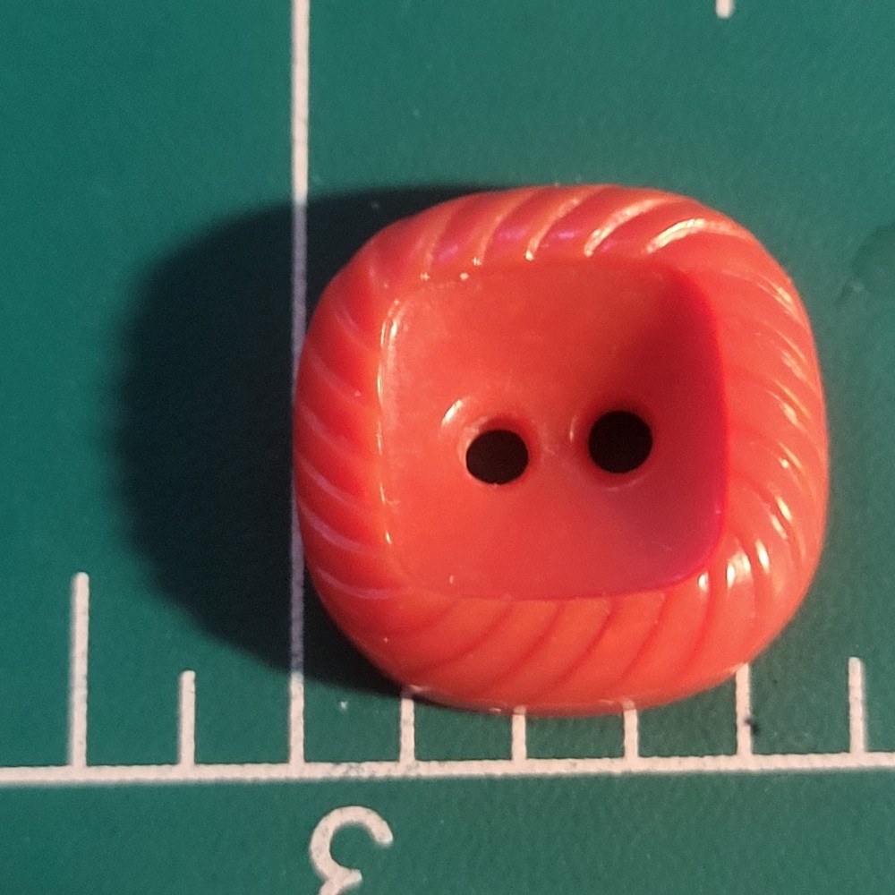 Colt # 7 button  red square fancy edges 5/8" confirmed pattern excellent
