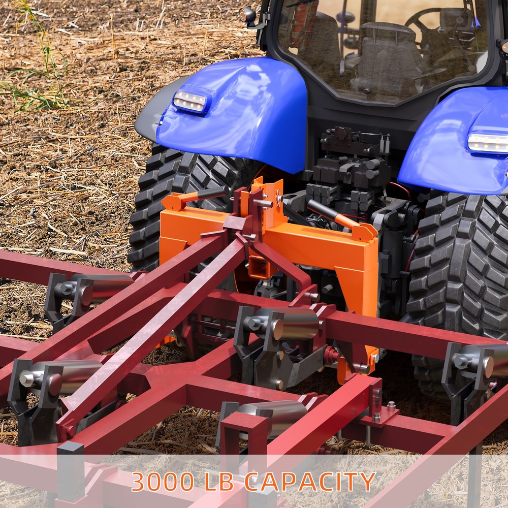 3-point Quick Hitch, 2" Receiver Hitch Accommodates Class 1 And Class 2 Tractors