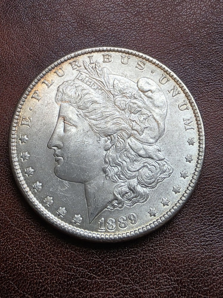 1887 & 1889 $1 Morgan Silver Dollar Blast White