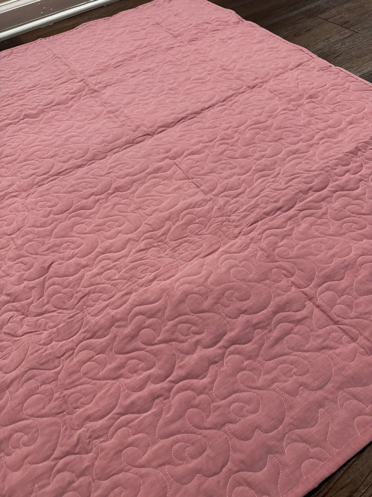 Cottage Chic Floral Patchwork Quilt Bedspread 51x41”