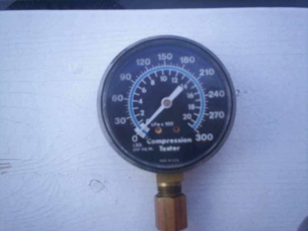 Vintage Compression Tester Made In USA, Auto Part Engine Testing Tool Gauge