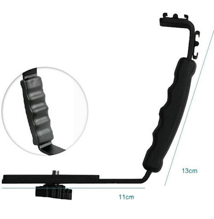 L-bracket Adjustable Hot Shoe Mount For Video Light Flash DSLR Camera Camcorder