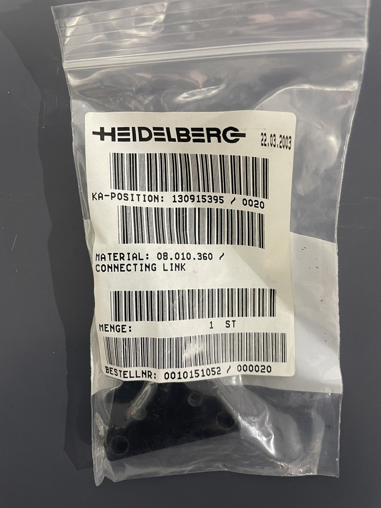 Heidelberg Inking Unit Conecting Link Part 08.010.360