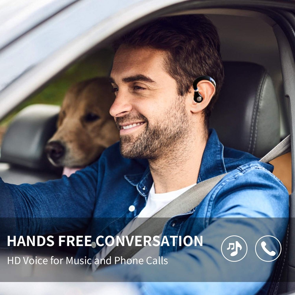 FIMITECH Bluetooth Headset, Wireless Earpiece V5.0 Bluetooth Earpiece Ultrali...